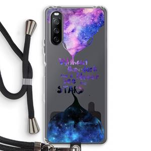 CaseCompany Stars quote: Sony Sony Xperia 10 III Transparant Hoesje met koord