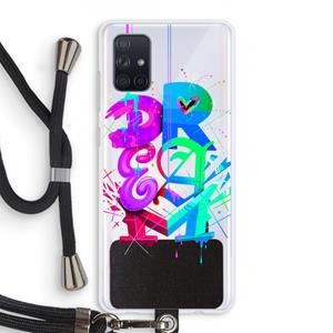 CaseCompany Dream: Samsung Galaxy A71 Transparant Hoesje met koord