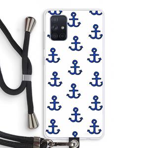 CaseCompany Ankers: Samsung Galaxy A71 Transparant Hoesje met koord