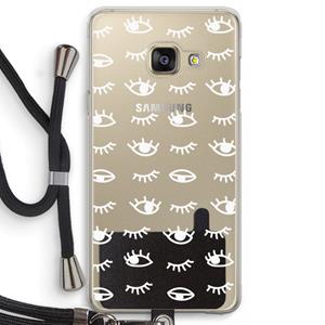 CaseCompany Eye pattern #3: Samsung Galaxy A3 (2016) Transparant Hoesje met koord