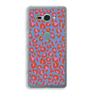 CaseCompany Leopard blue: Sony Xperia XZ2 Compact Transparant Hoesje