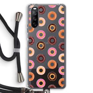 CaseCompany Donuts: Sony Sony Xperia 10 III Transparant Hoesje met koord
