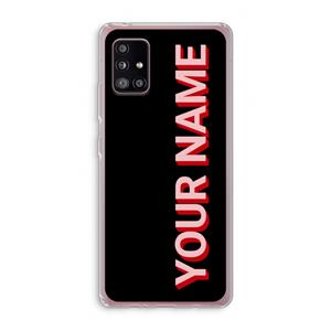 CaseCompany Namecase: Samsung Galaxy A51 5G Transparant Hoesje