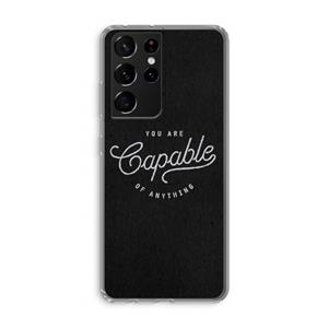 CaseCompany Capable: Samsung Galaxy S21 Ultra Transparant Hoesje