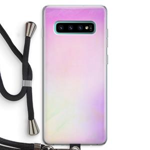 CaseCompany Flow mist pastel: Samsung Galaxy S10 Plus Transparant Hoesje met koord