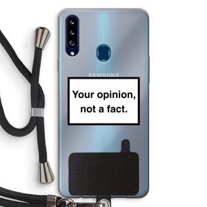CaseCompany Your opinion: Samsung Galaxy A20s Transparant Hoesje met koord