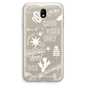 CaseCompany Good vibes: Samsung Galaxy J7 (2017) Transparant Hoesje