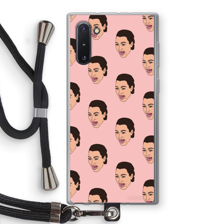 CaseCompany Ugly Cry Call: Samsung Galaxy Note 10 Transparant Hoesje met koord