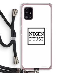 CaseCompany Negenduust vierkant: Samsung Galaxy A51 5G Transparant Hoesje met koord