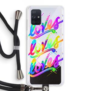 CaseCompany Loves: Samsung Galaxy A71 Transparant Hoesje met koord