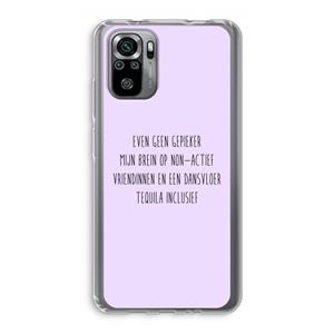 CaseCompany Tequila: Xiaomi Redmi Note 10S Transparant Hoesje