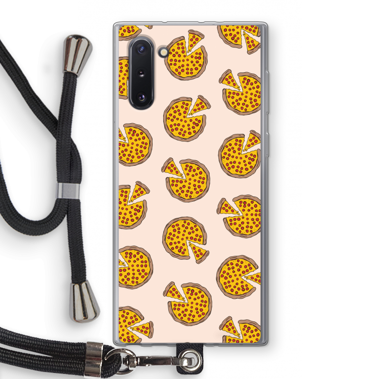 CaseCompany You Had Me At Pizza: Samsung Galaxy Note 10 Transparant Hoesje met koord
