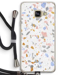 CaseCompany Terrazzo N°8: Samsung Galaxy A3 (2016) Transparant Hoesje met koord