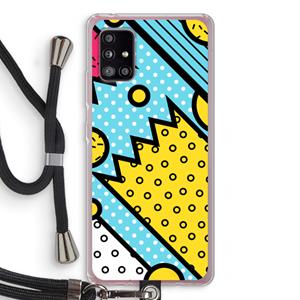 CaseCompany Pop Art #1: Samsung Galaxy A51 5G Transparant Hoesje met koord