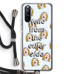 CaseCompany Hello: Sony Sony Xperia 10 III Transparant Hoesje met koord