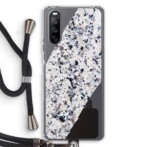 CaseCompany Gespikkelde marmer: Sony Sony Xperia 10 III Transparant Hoesje met koord