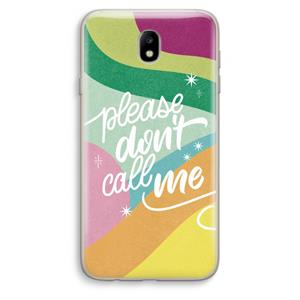 CaseCompany Don't call: Samsung Galaxy J7 (2017) Transparant Hoesje