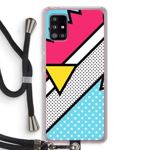 CaseCompany Pop Art #3: Samsung Galaxy A51 5G Transparant Hoesje met koord
