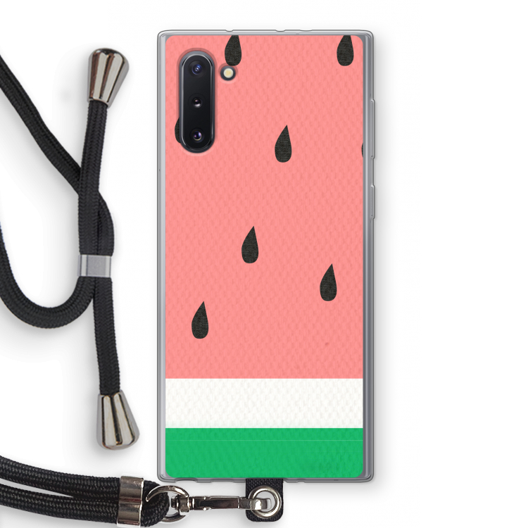CaseCompany Watermeloen: Samsung Galaxy Note 10 Transparant Hoesje met koord