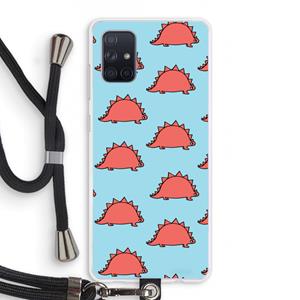CaseCompany Dinosawrr: Samsung Galaxy A71 Transparant Hoesje met koord