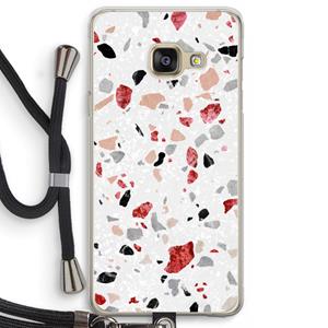 CaseCompany Terrazzo N°12: Samsung Galaxy A3 (2016) Transparant Hoesje met koord