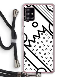 CaseCompany Pop Art #4: Samsung Galaxy A51 5G Transparant Hoesje met koord
