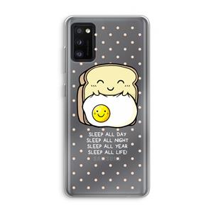 CaseCompany Sleep All Day: Samsung Galaxy A41 Transparant Hoesje