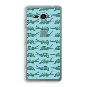 CaseCompany Kroko: Sony Xperia XZ2 Compact Transparant Hoesje