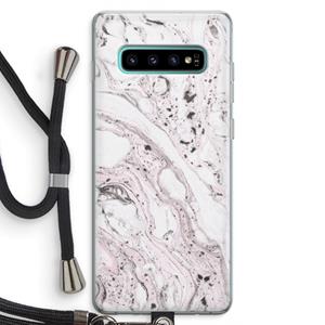CaseCompany Mengelmoes: Samsung Galaxy S10 Plus Transparant Hoesje met koord