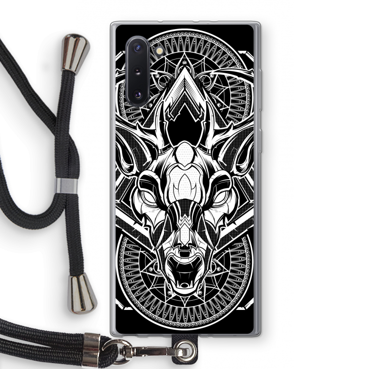 CaseCompany Oh Deer: Samsung Galaxy Note 10 Transparant Hoesje met koord