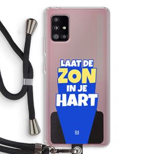 CaseCompany Laat de zon in je hart: Samsung Galaxy A51 5G Transparant Hoesje met koord