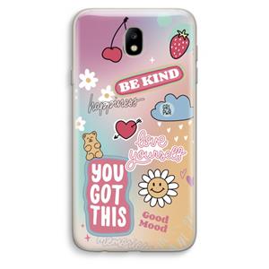 CaseCompany Positivity: Samsung Galaxy J7 (2017) Transparant Hoesje