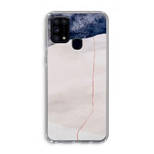 CaseCompany Stone White: Samsung Galaxy M31 Transparant Hoesje