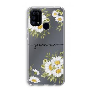 CaseCompany Daisies: Samsung Galaxy M31 Transparant Hoesje