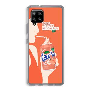 CaseCompany Peach please!: Samsung Galaxy A42 5G Transparant Hoesje