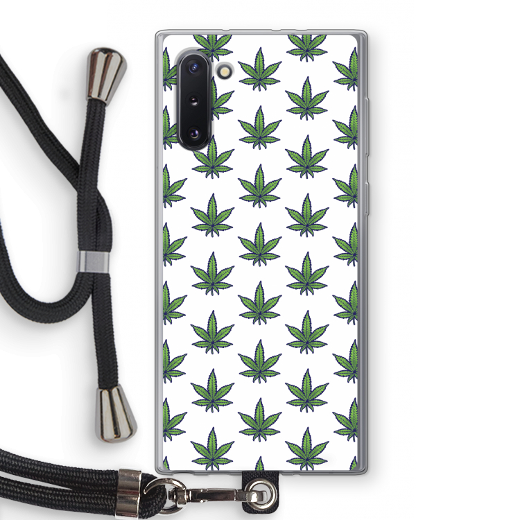 CaseCompany Weed: Samsung Galaxy Note 10 Transparant Hoesje met koord