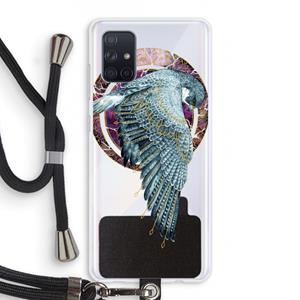 CaseCompany Golden Falcon: Samsung Galaxy A71 Transparant Hoesje met koord
