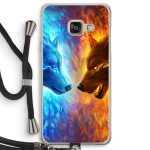 CaseCompany Fire & Ice: Samsung Galaxy A3 (2016) Transparant Hoesje met koord