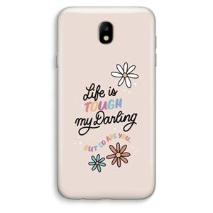 CaseCompany Tough Life: Samsung Galaxy J7 (2017) Transparant Hoesje
