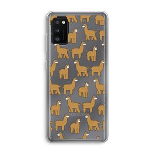 CaseCompany Alpacas: Samsung Galaxy A41 Transparant Hoesje