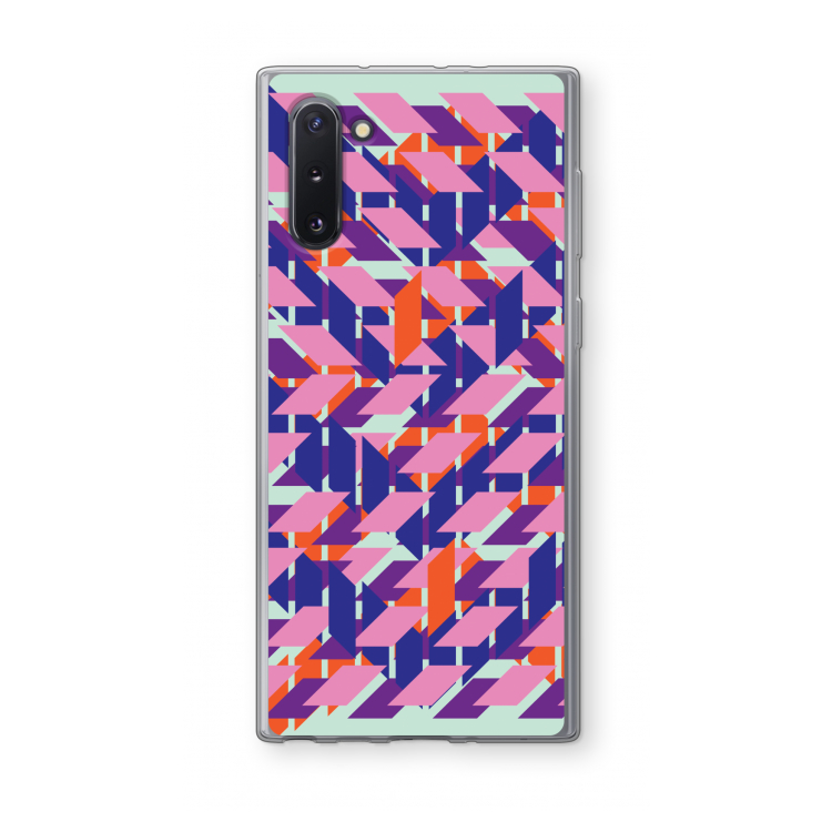 CaseCompany Skew Blush 3: Samsung Galaxy Note 10 Transparant Hoesje