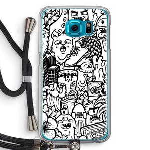 CaseCompany Vexx Mixtape #2: Samsung Galaxy S6 Transparant Hoesje met koord