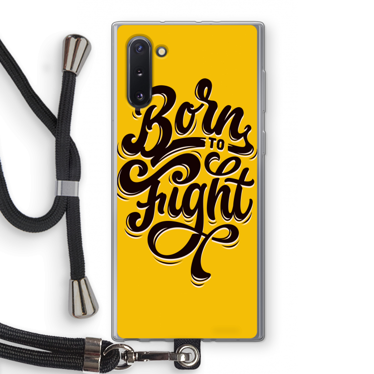 CaseCompany Born to Fight: Samsung Galaxy Note 10 Transparant Hoesje met koord