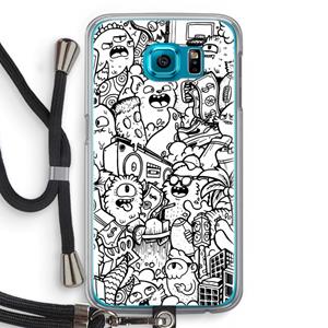 CaseCompany Vexx City #2: Samsung Galaxy S6 Transparant Hoesje met koord