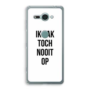 CaseCompany Ik pak nooit op: Sony Xperia XZ2 Compact Transparant Hoesje