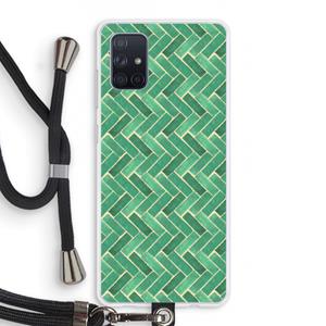 CaseCompany Moroccan tiles 2: Samsung Galaxy A71 Transparant Hoesje met koord