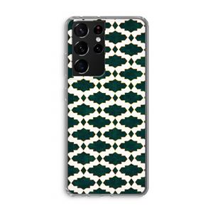 CaseCompany Moroccan tiles: Samsung Galaxy S21 Ultra Transparant Hoesje