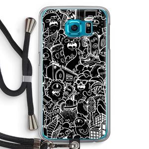CaseCompany Vexx Black City : Samsung Galaxy S6 Transparant Hoesje met koord