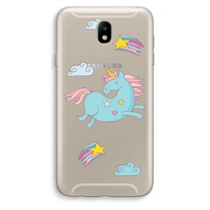 CaseCompany Vliegende eenhoorn: Samsung Galaxy J7 (2017) Transparant Hoesje