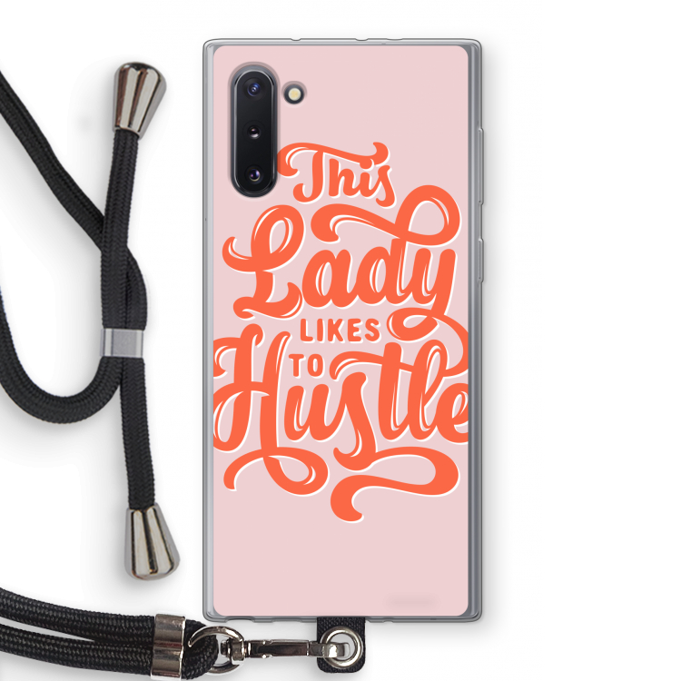 CaseCompany Hustle Lady: Samsung Galaxy Note 10 Transparant Hoesje met koord